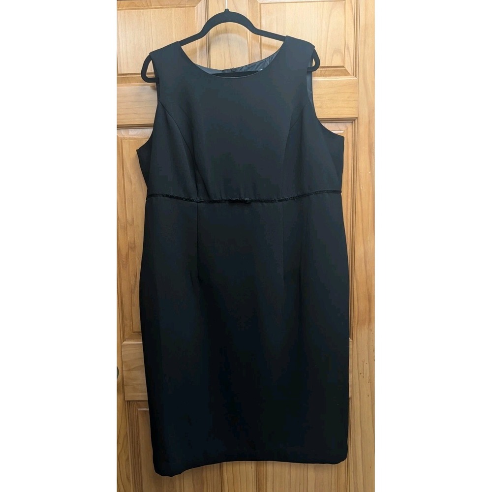 Studio 1 Women's Size 18 W Dress Lined Black Sleeveless Workwear Formal A-Line